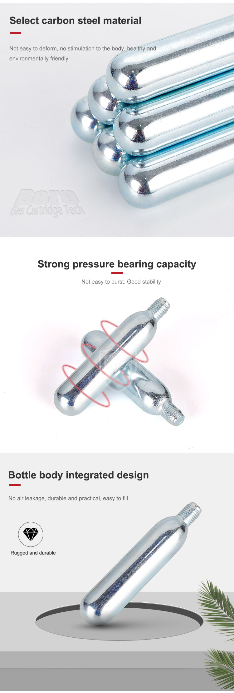 12g Threaded CO2 Cartridge